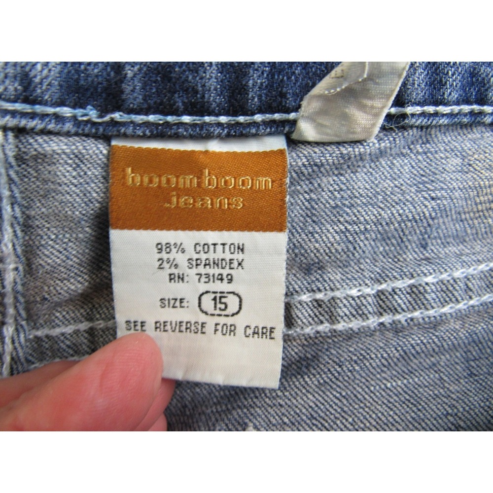 Boom Boom Jeans Straight Leg Mid Rise Women's/Juniors Size 15 - Picture 5 of 6